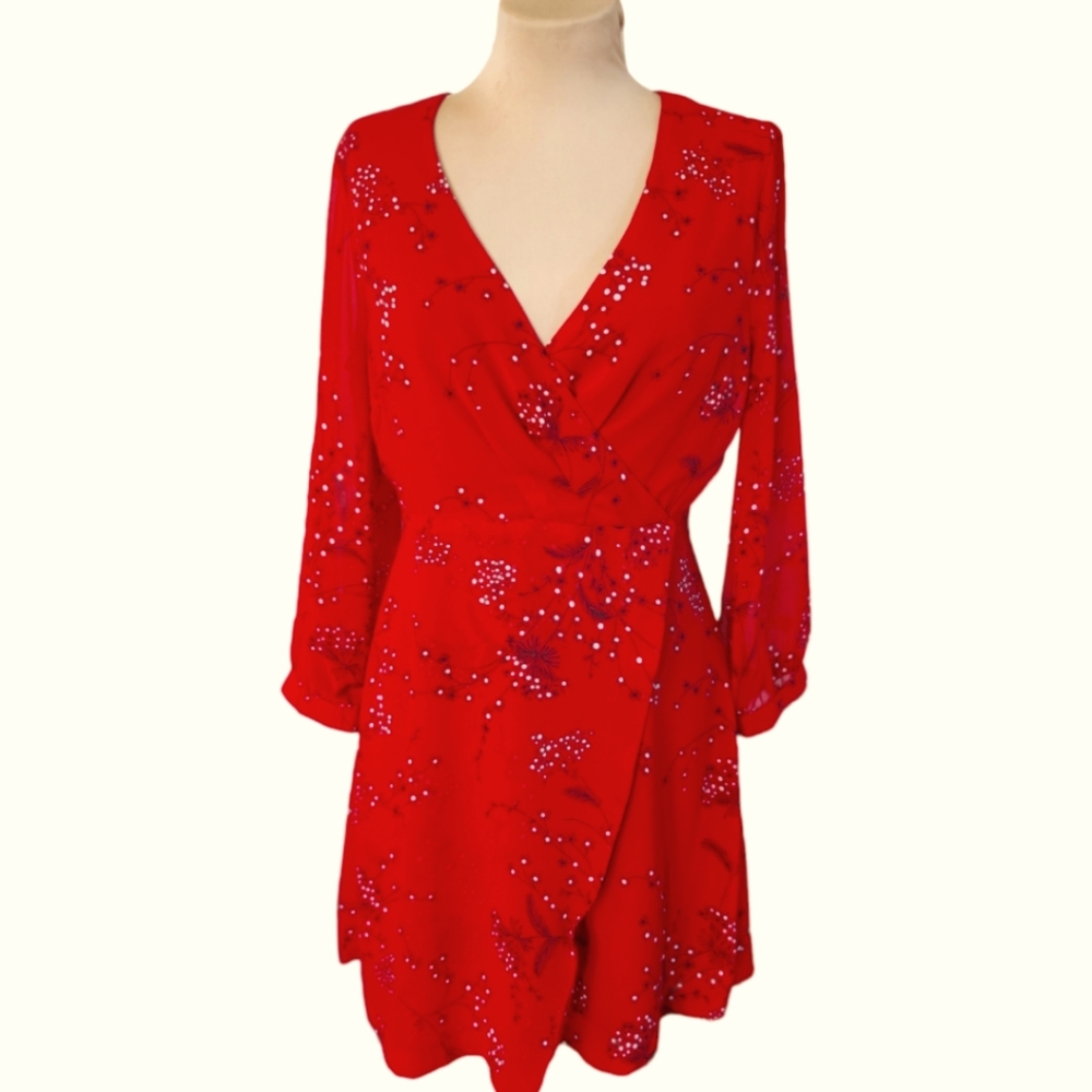 MADEWELL "Hazelwood" Faux Wrap Mini Dress - Size 6 - Picture 3 of 16